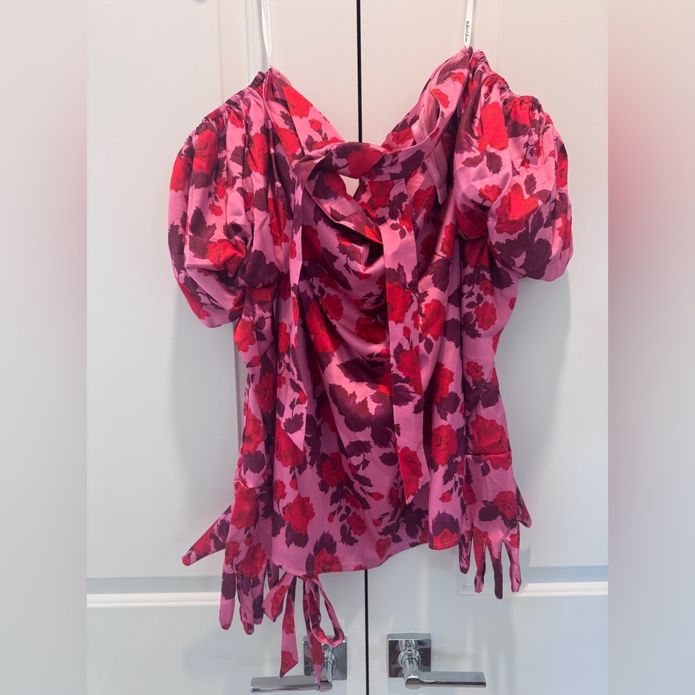BRAND NEW For Love & Lemons Huda floral mini dress XL - Picture 6 of 11